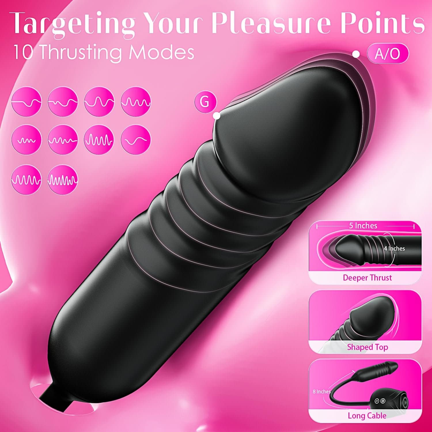 NOXROSA Rose Dual Action Massager dual stimulation technology
